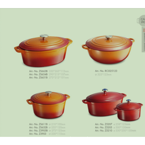 Low MOQ Iron Cookware Sets Emaille
